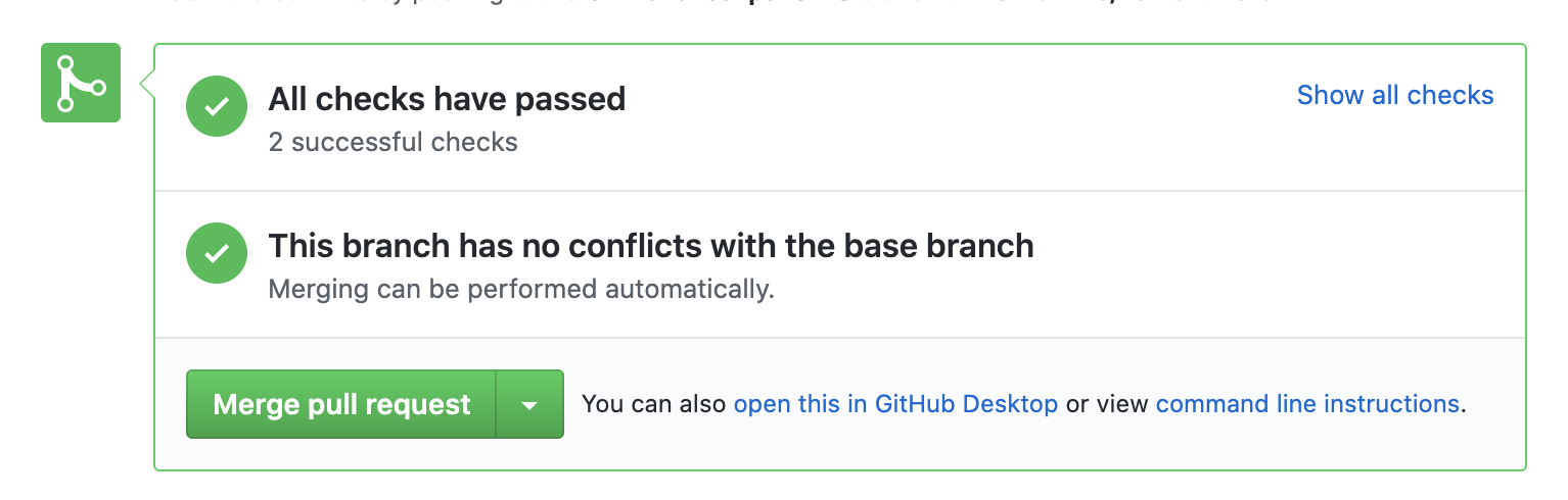 GitHub Pull Request checks